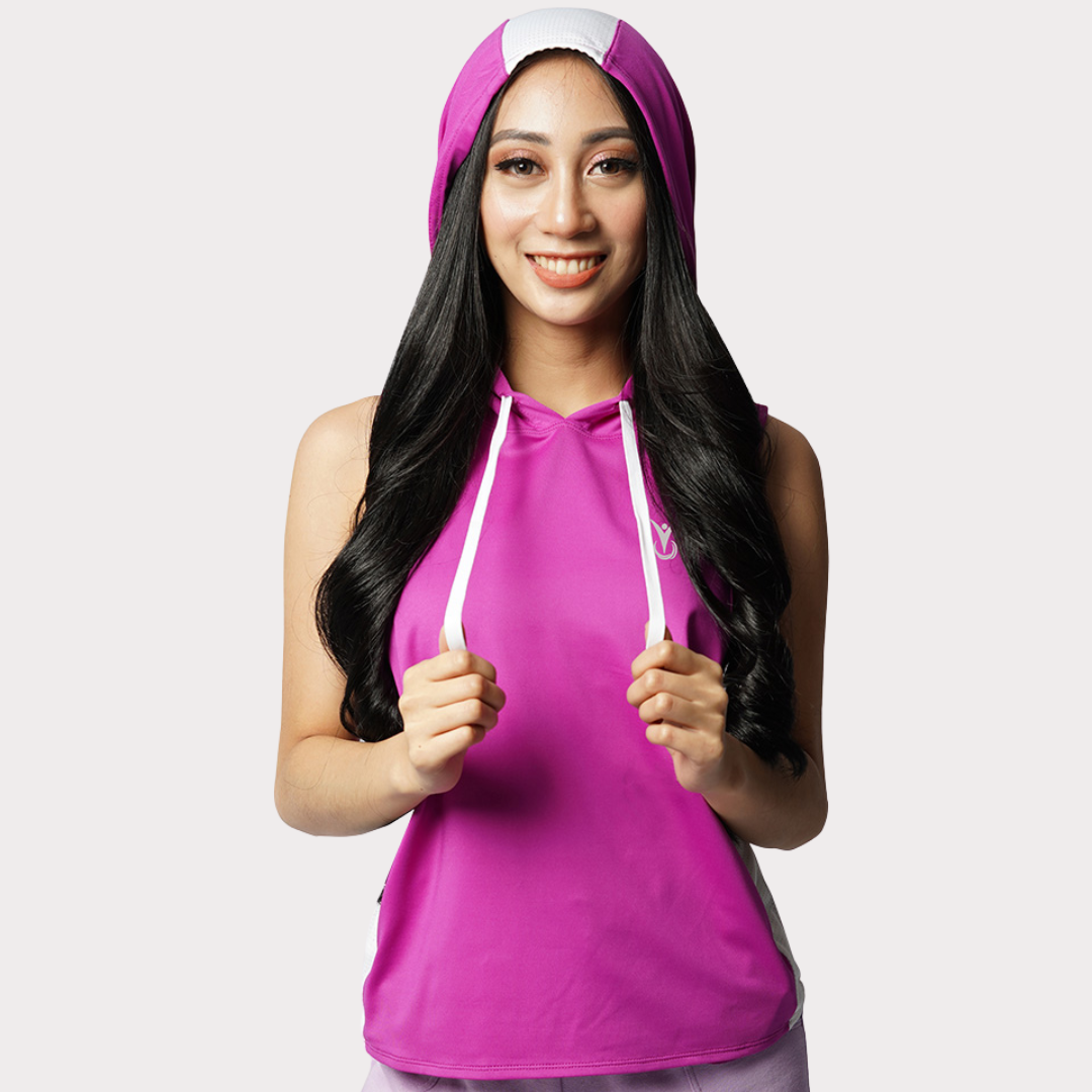 Hoodie Activewear / Sportswear - Women's Lite Sleeveless Hoodie - S / Raspberry Shock - Outperformer