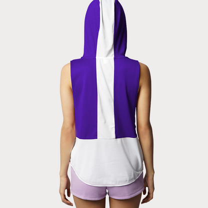 Hoodie Activewear / Sportswear - Women's Lite Sleeveless Hoodie - S / Purple PR - Outperformer