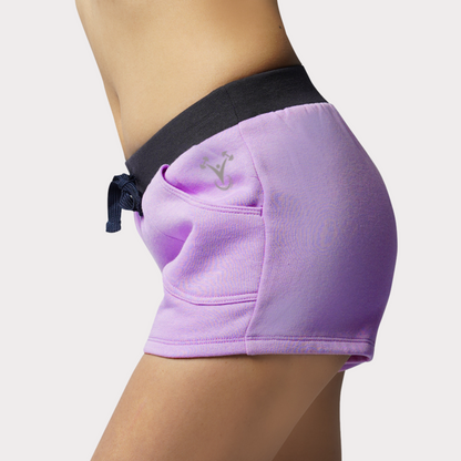 Women's Shorts Activewear / Sportswear - Women's Mini Fleece Shorts - S / Lilac - Outperformer 