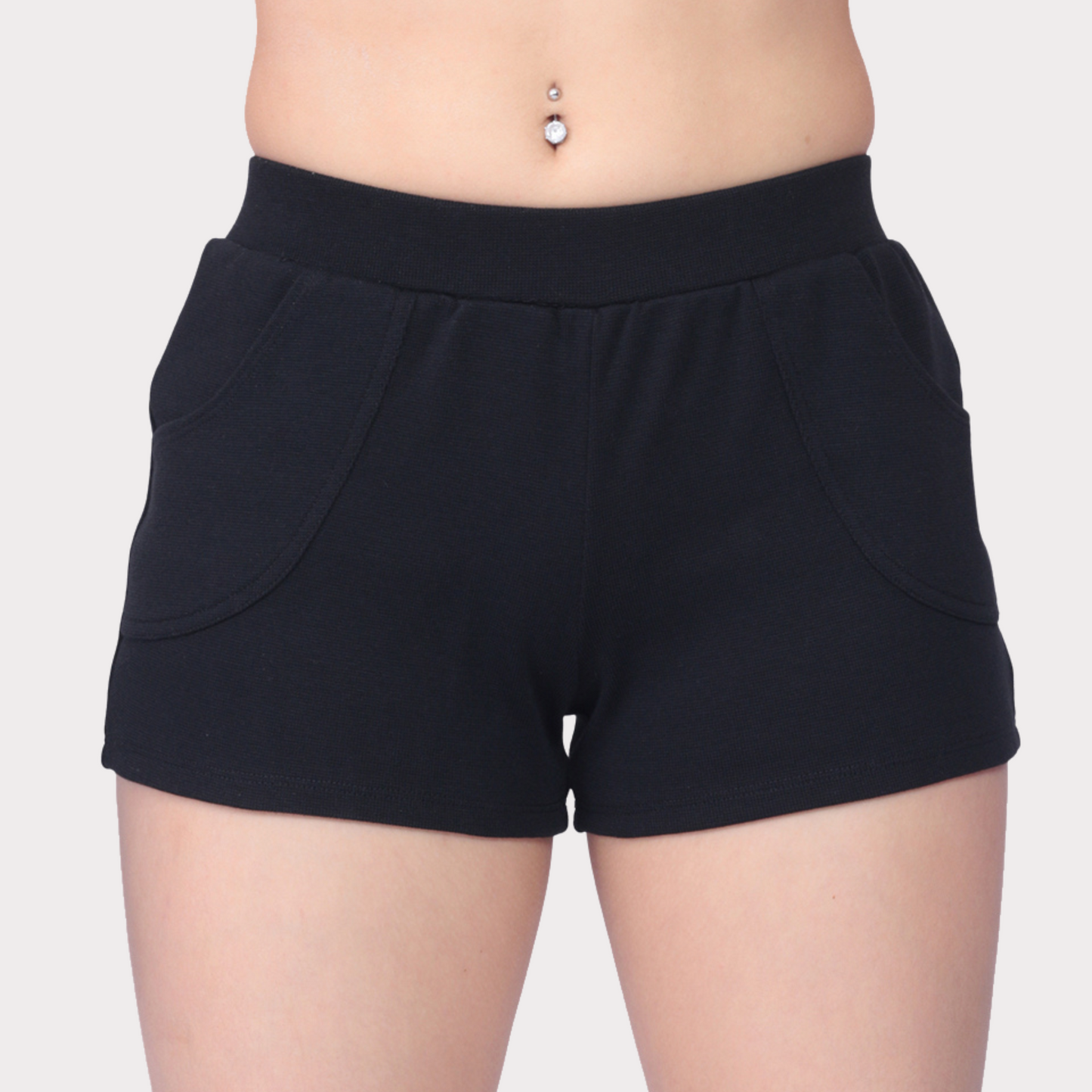 Women's Shorts Activewear / Sportswear - Women's Mini Ribbed Shorts - S / Black - Outperformer